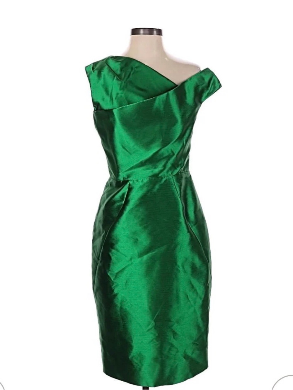 Lela Rose Emerald Assymetrical Sheath Dress